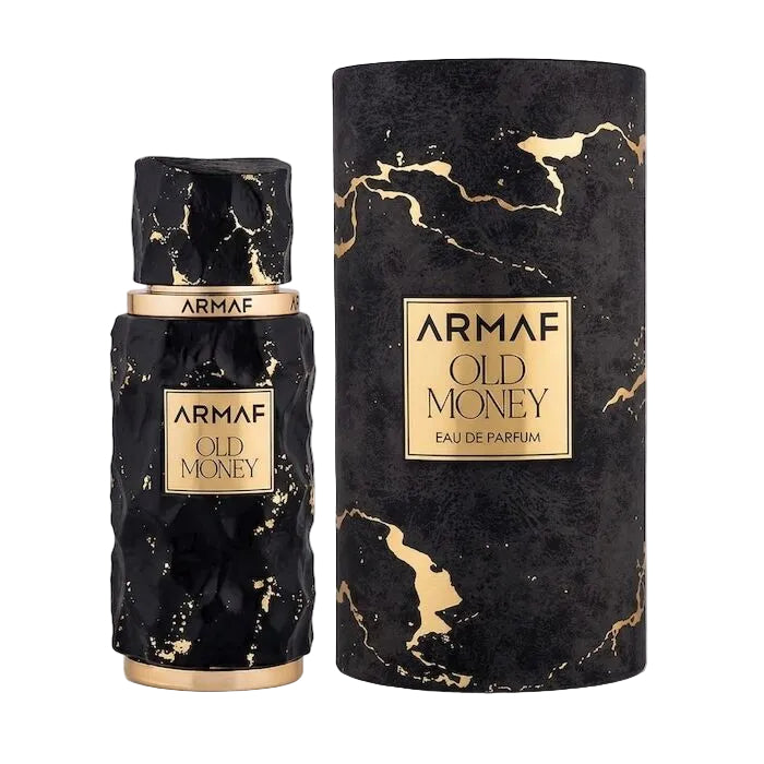 Armaf Old Money perfume bottle and packaging on a white background
