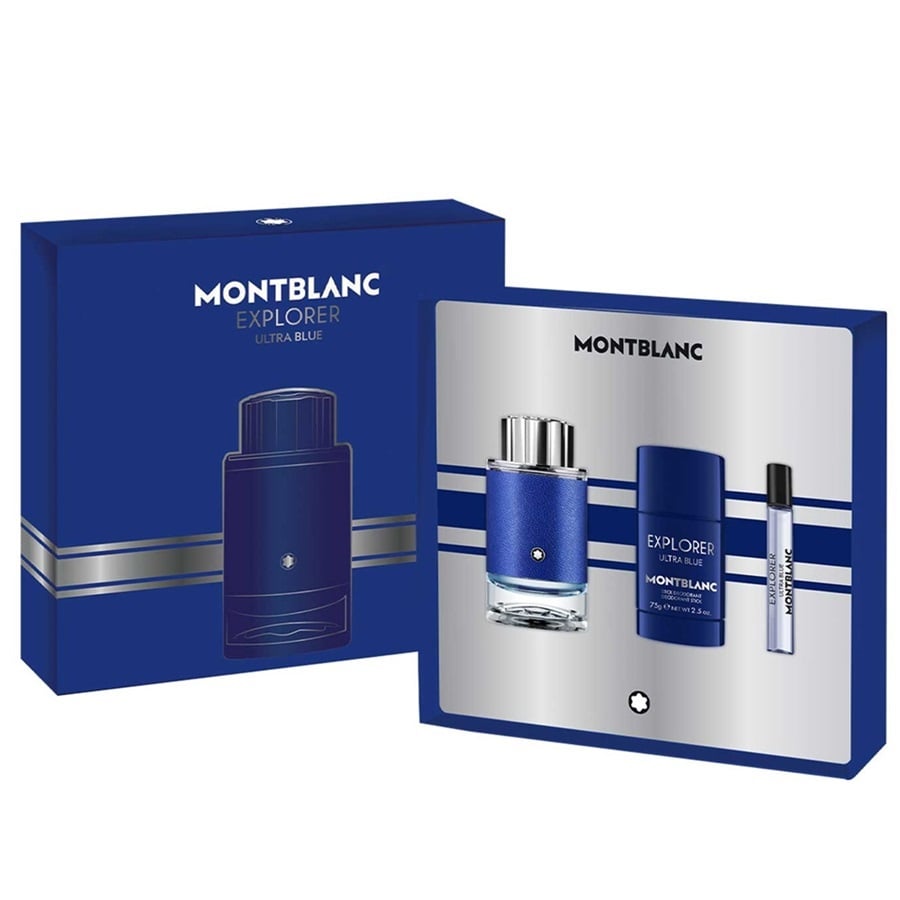 Montblanc Explorer Ultra Blue Eau de Parfum gift set for men