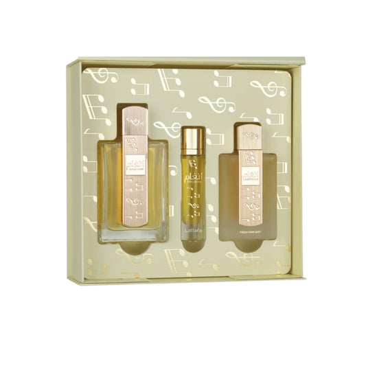 Lattafa Angham Eau de Parfum gift set for men and women