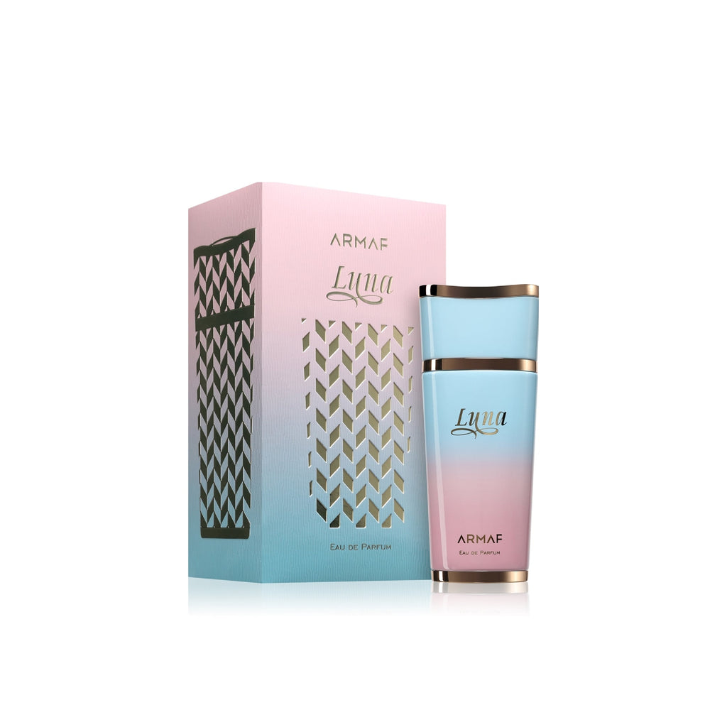 Armaf Luna for Women perfume bottle and packaging on a white background
