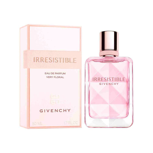 Givenchy Irresistible Very Floral EDP Women perfume bottle and packaging on a white background
