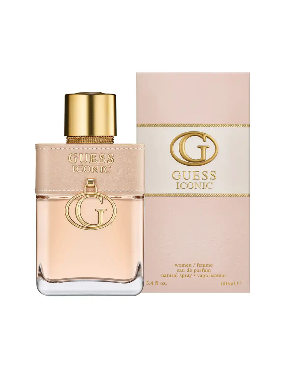 Guess Iconic women perfume bottle and packaging on a white background