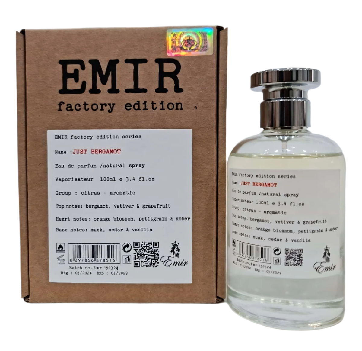 Just Bergamot Emir Factory Edition by Paris Corner Perfume for Unisex
