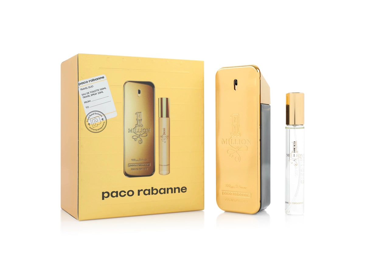 Paco Rabanne 1 Million Eau de Toilette 100ml Spray + 20ml Spray Set