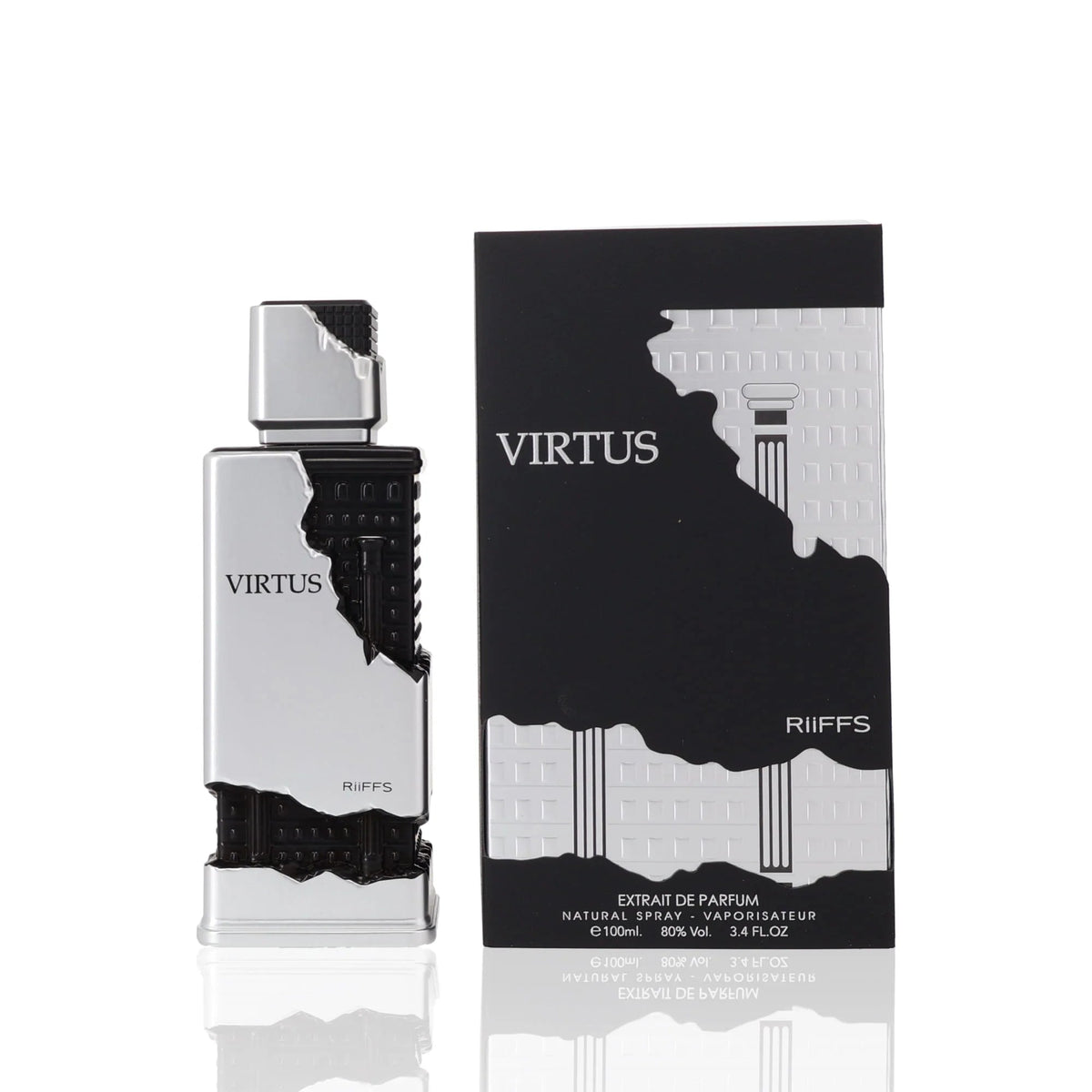 Riiffs Virtus perfume bottle and packaging on a white background