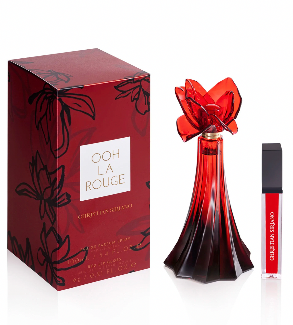 Christian Siriano Ooh La Rouge Eau de Parfum gift set with red lip gloss