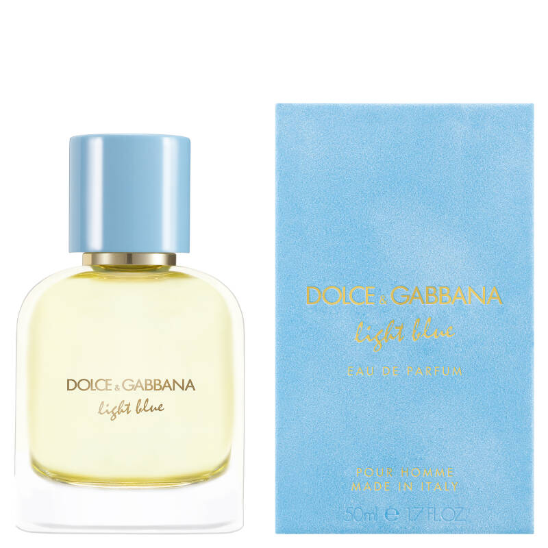 Dolce & Gabbana Light Blue Eau de Parfum Men bottle and packaging on a white background
