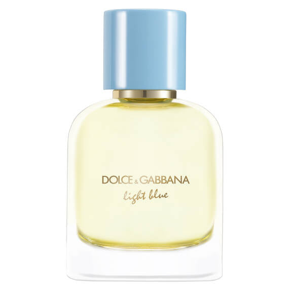 Dolce & Gabbana Light Blue edp perfume Men bottle with light blue cap on a white background