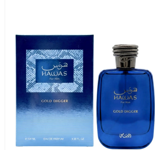Rasasi Hawas Gold Digger Eau de Parfum bottle for men