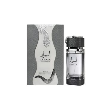 Riiffs Aswaar perfume bottle and packaging on a white background