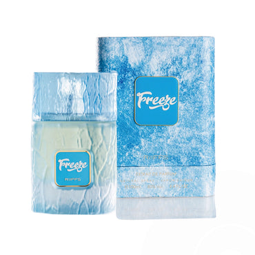 Riiffs freeze unisex perfume bottle and packaging box